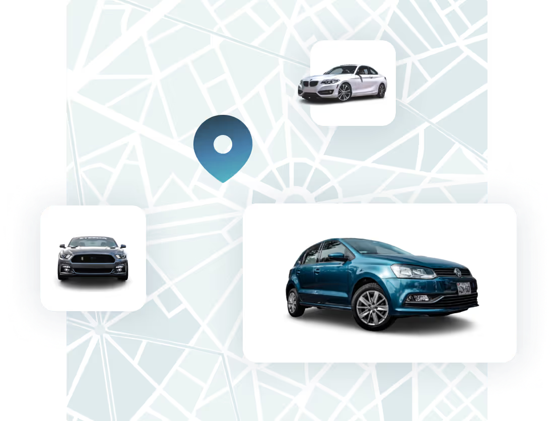 Live video selling environment showing desktop and mobile views of a video call with a customer viewing a vehicle